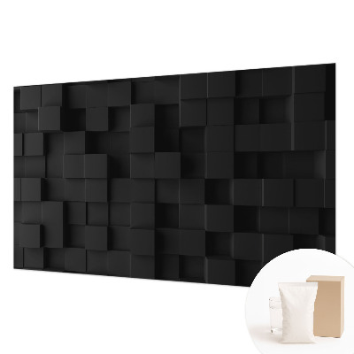 Papel mural con patrón decorativo con diseño de cubos tridimensionales