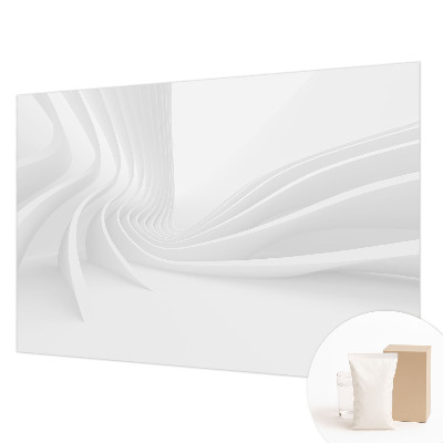 Papel mural texturado decorativo con motivo de líneas onduladas
