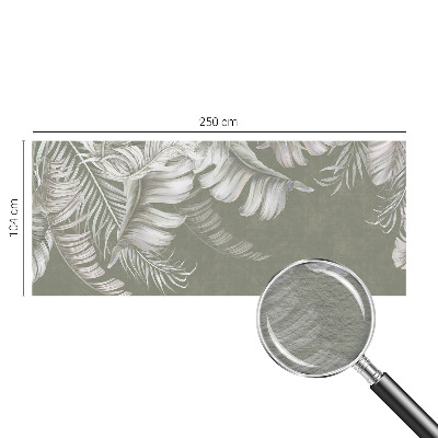 Fotomural decorativo para cabecero de cama con hojas delicadas como motivo