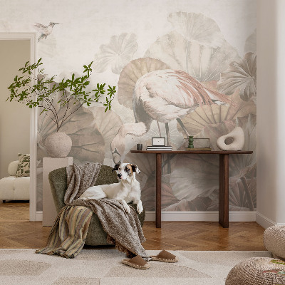 Mural de pared con estampado hermoso con un motivo de naturaleza elegante