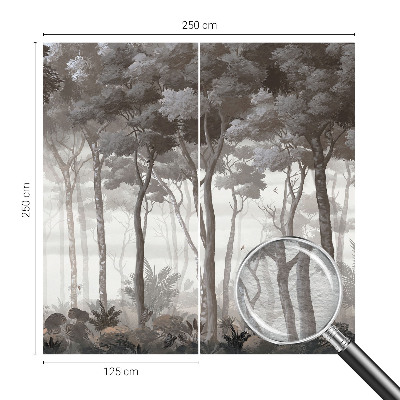 Papel mural con patrón decorativo con diseño 'Magia del bosque'