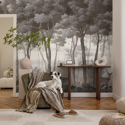 Papel mural con patrón decorativo con diseño 'Magia del bosque'