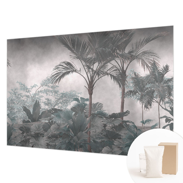 Mural de pared con estampado hermoso con un motivo de naturaleza exótica