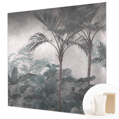 Mural de pared con estampado hermoso con un motivo de naturaleza exótica