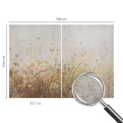 Mural de pared con estampado hermoso con el diseño 'Armonía de pradera' para decorar interiores
