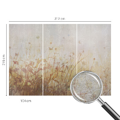 Mural de pared con estampado hermoso con el diseño 'Armonía de pradera' para decorar interiores