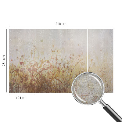Mural de pared con estampado hermoso con el diseño 'Armonía de pradera' para decorar interiores