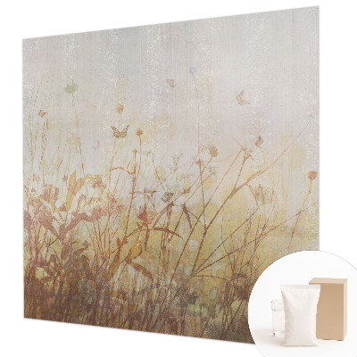 Mural de pared con estampado hermoso con el diseño 'Armonía de pradera' para decorar interiores