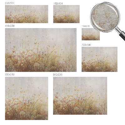 Mural de pared con estampado hermoso con el diseño 'Armonía de pradera' para decorar interiores