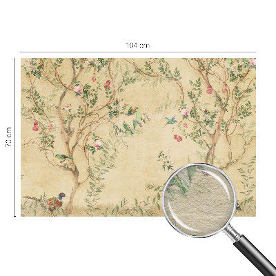 Mural decorativo con detalles florales