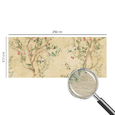 Mural decorativo con detalles florales