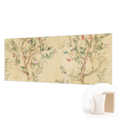 Mural decorativo con detalles florales