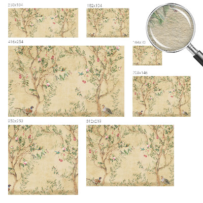 Mural decorativo con detalles florales