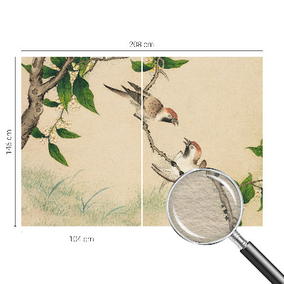 Fotomural decorativo para cabecero de cama con diseño dúo clásico
