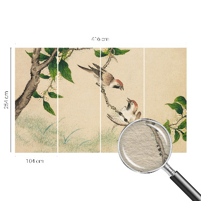 Fotomural decorativo para cabecero de cama con diseño dúo clásico