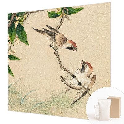 Fotomural decorativo para cabecero de cama con diseño dúo clásico