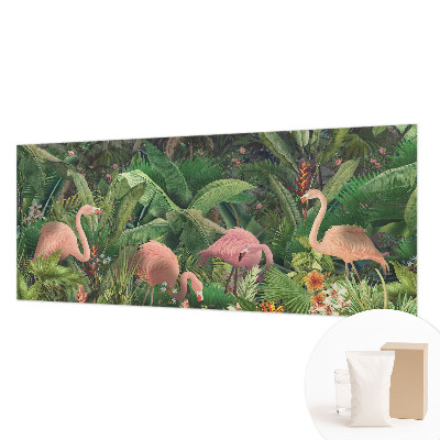 Papel mural texturado decorativo con diseño de flamencos rosas
