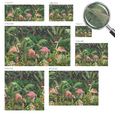 Papel mural texturado decorativo con diseño de flamencos rosas