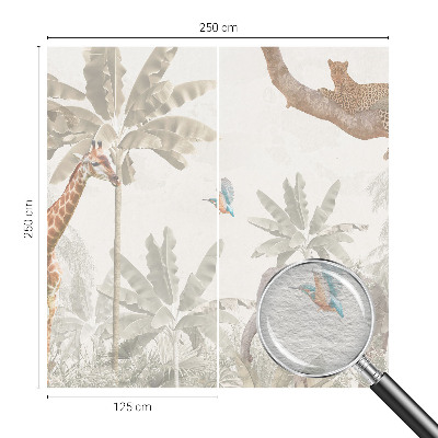 Mural decorativo con diseño de oasis tropical