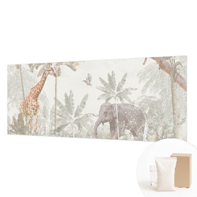 Mural decorativo con diseño de oasis tropical