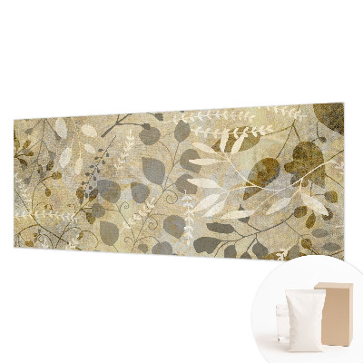 Papel mural con patrón decorativo con motivo de hojas y ramitas