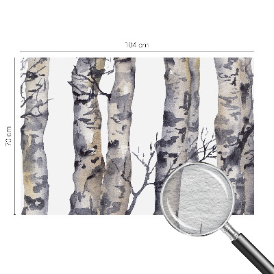Mural de pared con estampado hermoso con motivo de bosque de álamos