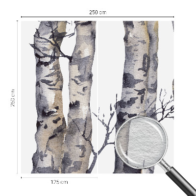 Mural de pared con estampado hermoso con motivo de bosque de álamos
