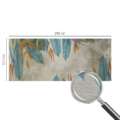 Papel mural texturado decorativo con motivo de flores tropicales