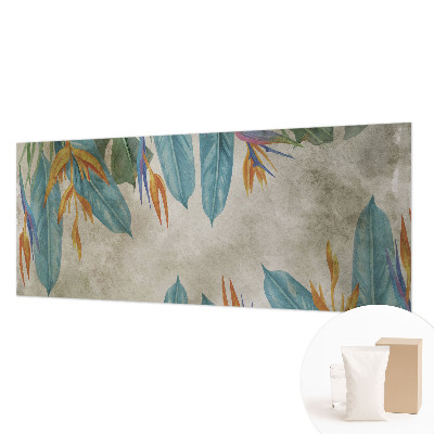 Papel mural texturado decorativo con motivo de flores tropicales