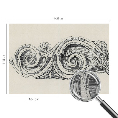 Mural decorativo con adorno para plantas