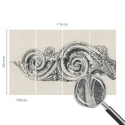 Mural decorativo con adorno para plantas