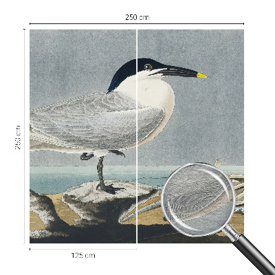 Mural decorativo con diseño de aves de estilo elegante