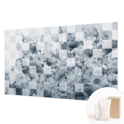 Mural decorativo con motivo de flores de loto