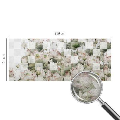 Fotomural decorativo para cabecero de cama con patrones de loto