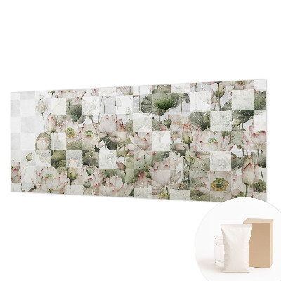 Fotomural decorativo para cabecero de cama con patrones de loto
