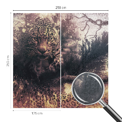 Papel mural con patrón decorativo con motivo de bosque