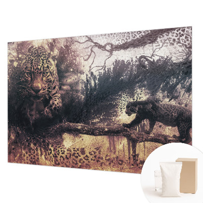 Papel mural con patrón decorativo con motivo de bosque