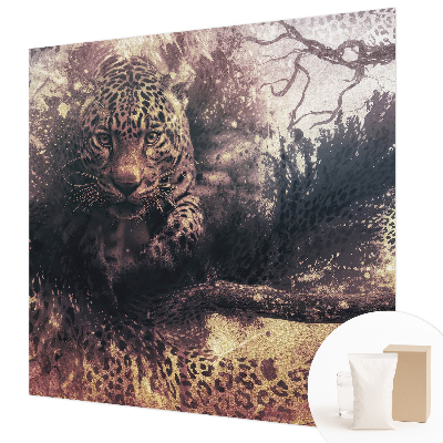 Papel mural con patrón decorativo con motivo de bosque