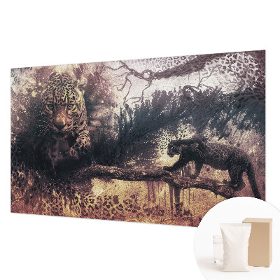 Papel mural con patrón decorativo con motivo de bosque