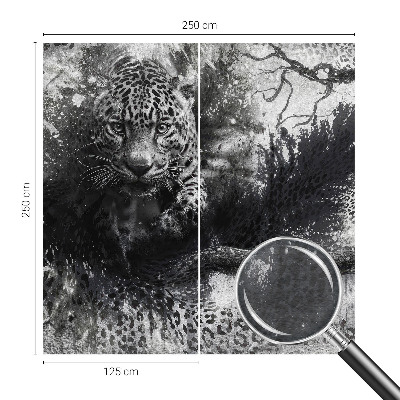 Mural de pared con estampado hermoso con un motivo de leopardos abstractos