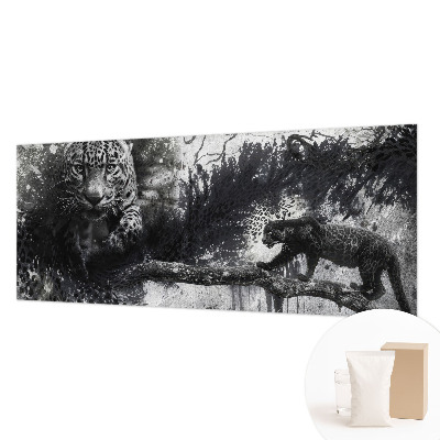 Mural de pared con estampado hermoso con un motivo de leopardos abstractos