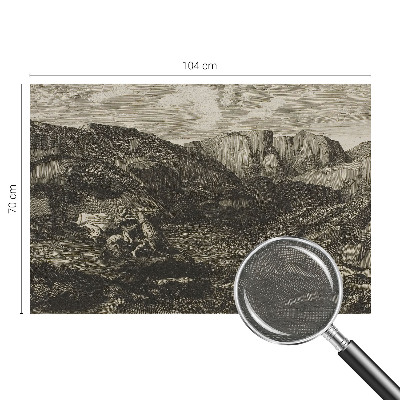Fotomural decorativo para cabecero de cama con diseño de viaje a la montaña para cabecero