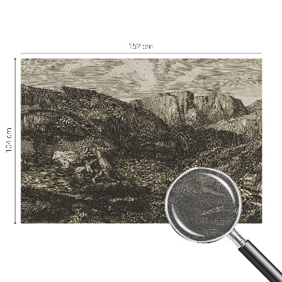 Fotomural decorativo para cabecero de cama con diseño de viaje a la montaña para cabecero