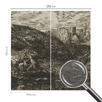 Fotomural decorativo para cabecero de cama con diseño de viaje a la montaña para cabecero