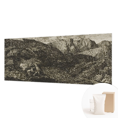 Fotomural decorativo para cabecero de cama con diseño de viaje a la montaña para cabecero