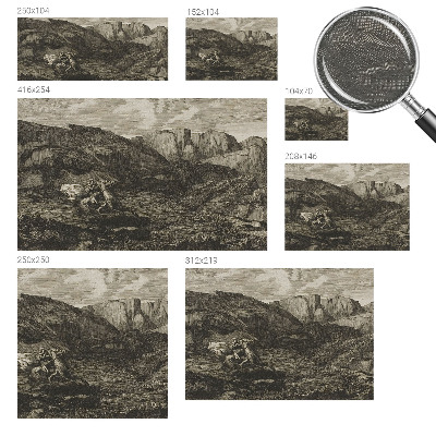 Fotomural decorativo para cabecero de cama con diseño de viaje a la montaña para cabecero