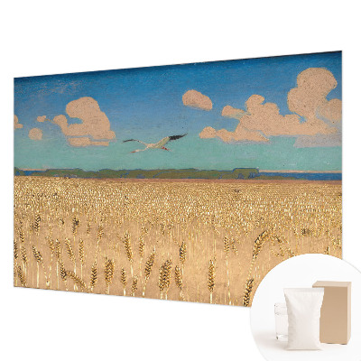 Fotomural decorativo para cabecero de cama con motivo de campo de trigo