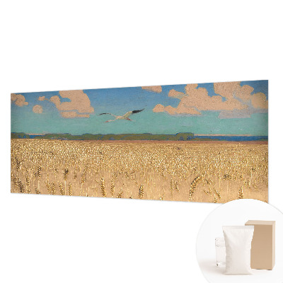 Fotomural decorativo para cabecero de cama con motivo de campo de trigo