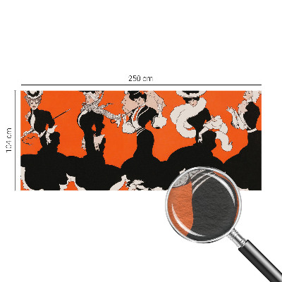 Papel mural texturado decorativo conjunto de mujer
