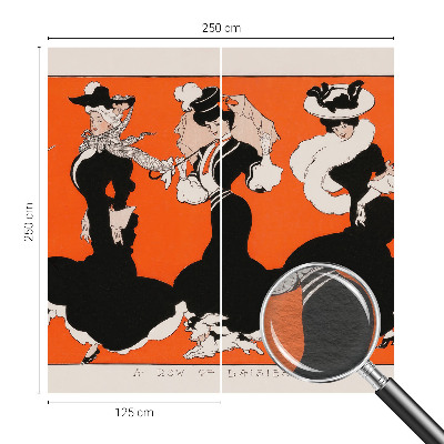Papel mural texturado decorativo conjunto de mujer